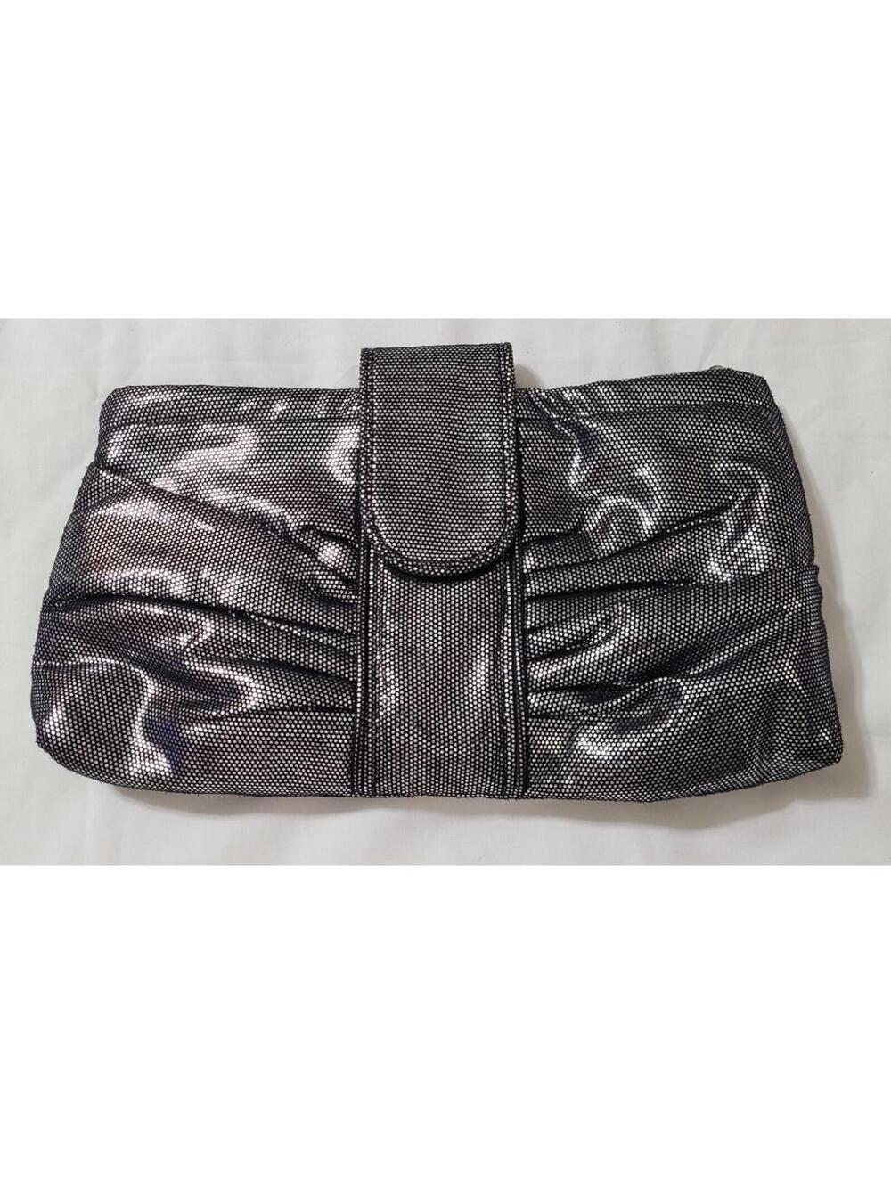 American Eagle Wristlet Hand Bag Womens Sz Small Silver Travel Storage Pouch EUC